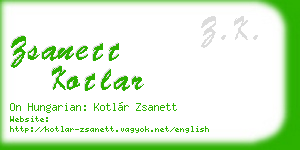 zsanett kotlar business card